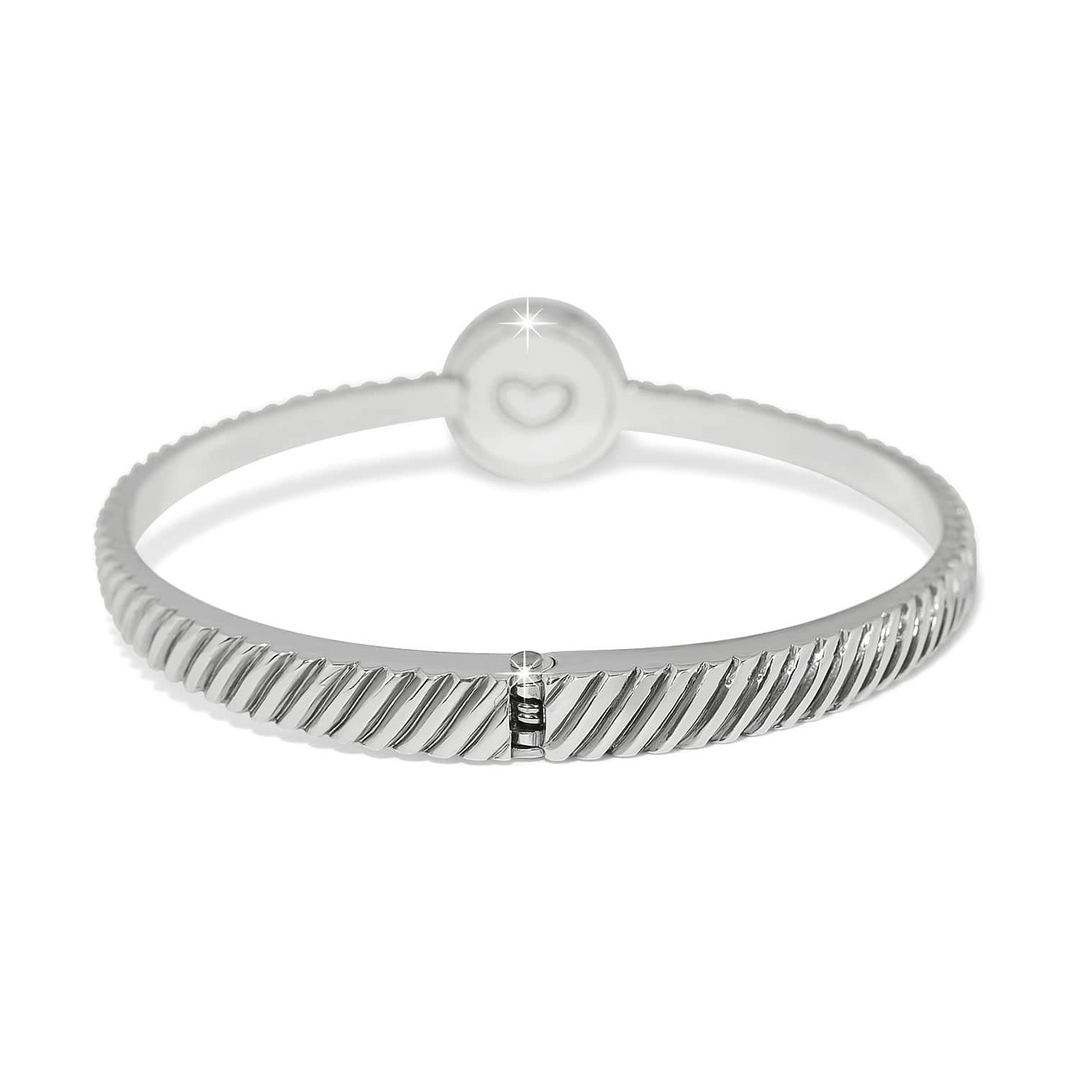 Illumina Celeste Dome Hinged Bangle - Silver