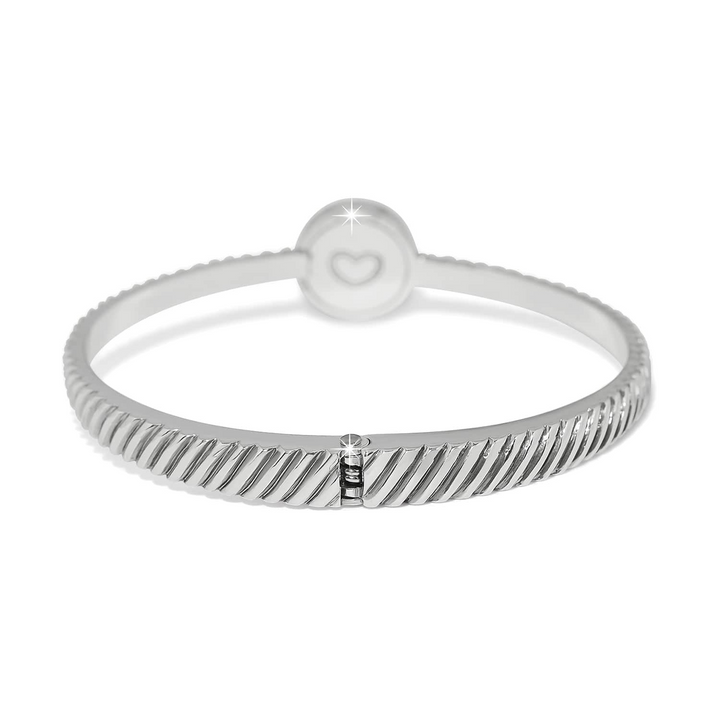 Illumina Celeste Dome Hinged Bangle - Silver
