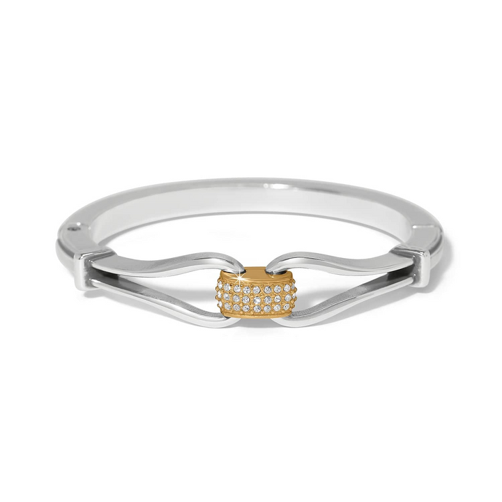 Meridian Classic Hinged Bangle - Silver/Gold