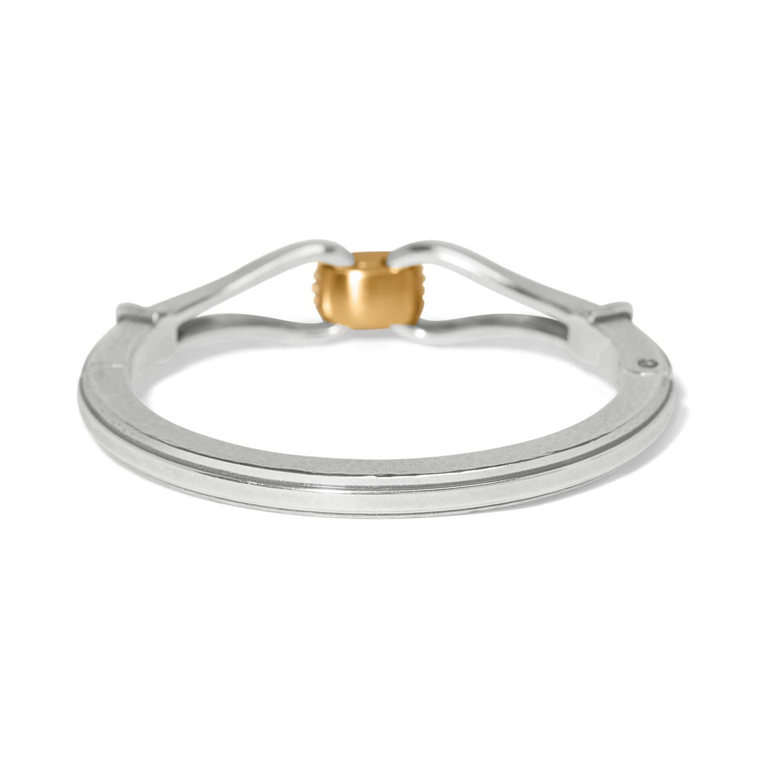 Meridian Classic Hinged Bangle - Silver/Gold