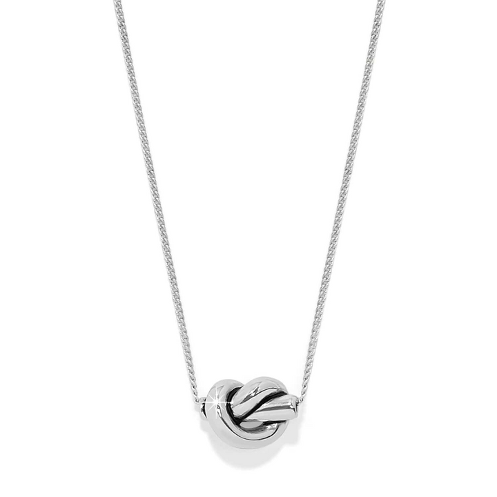 Interlok Single Knot Mini Necklace - Silver