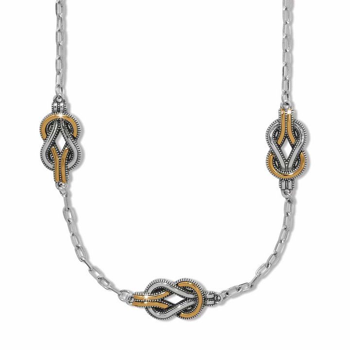 Interlok Harmony Two Tone Trio Necklace