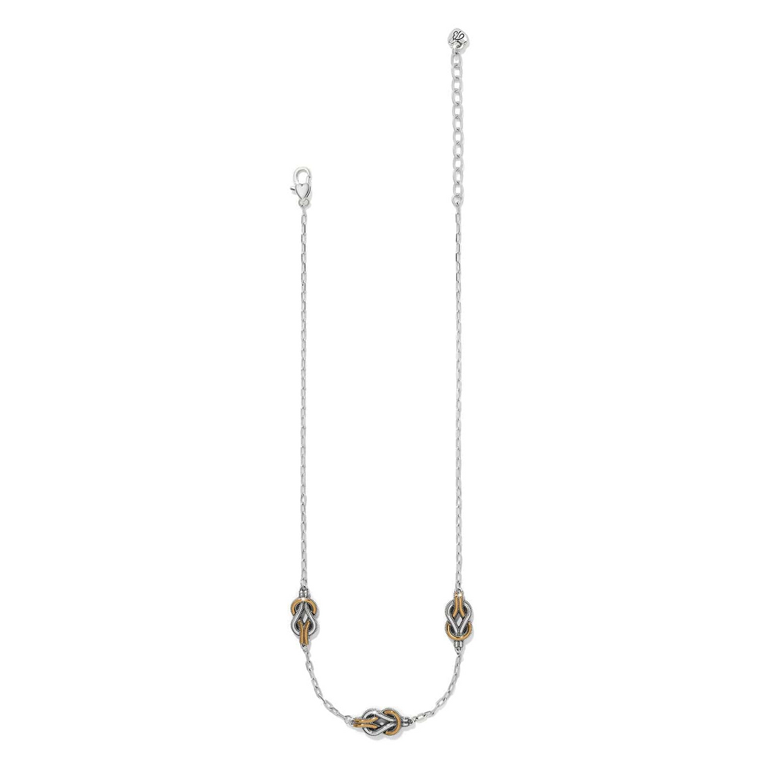 Interlok Harmony Two Tone Trio Necklace