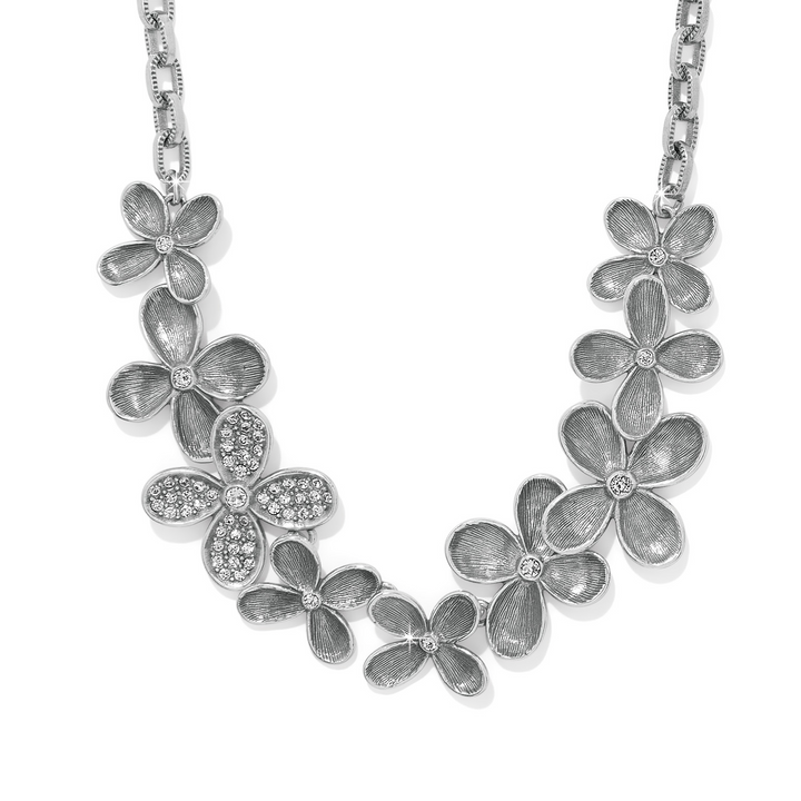 Everbloom Petal Pave Necklace - Silver