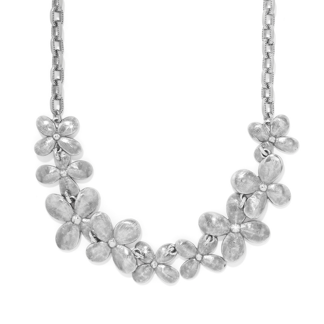 Everbloom Petal Pave Necklace - Silver