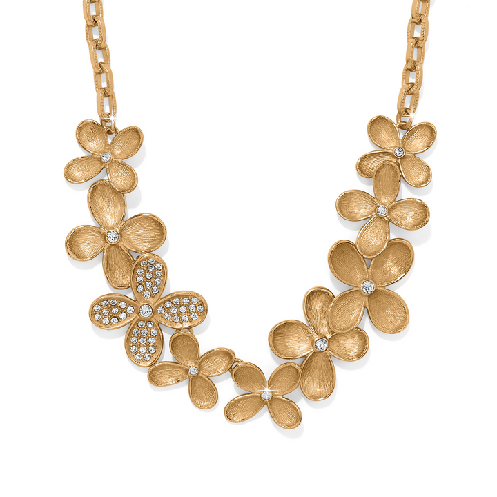 Everbloom Petal Pave Necklace - Gold