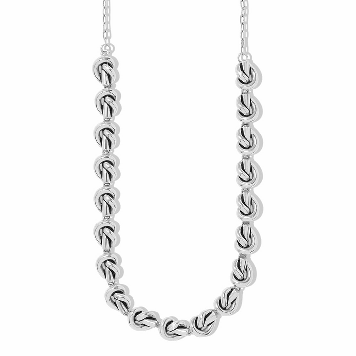 Interlok Single Knot Collar Necklace - Silver