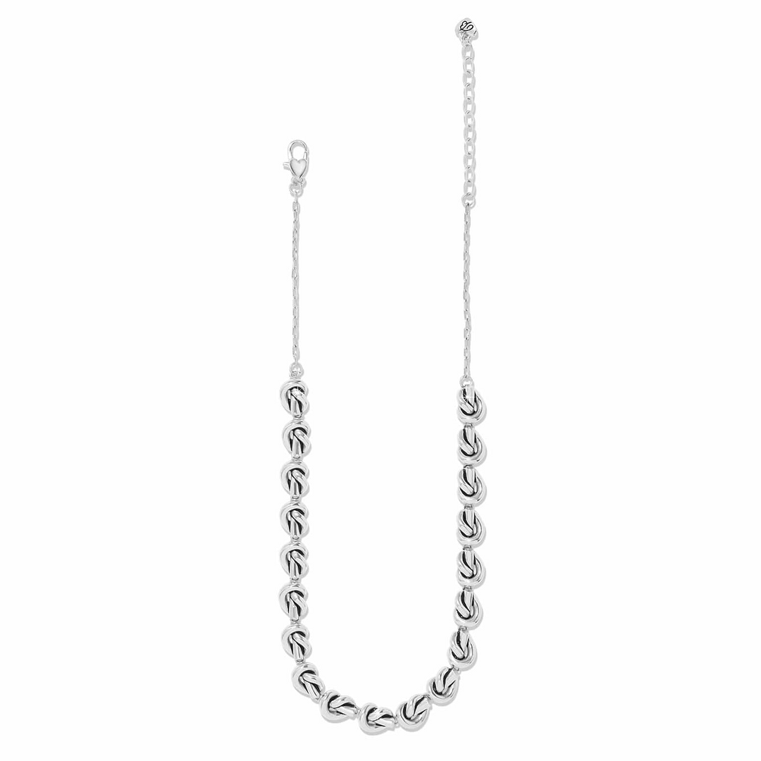 Interlok Single Knot Collar Necklace - Silver