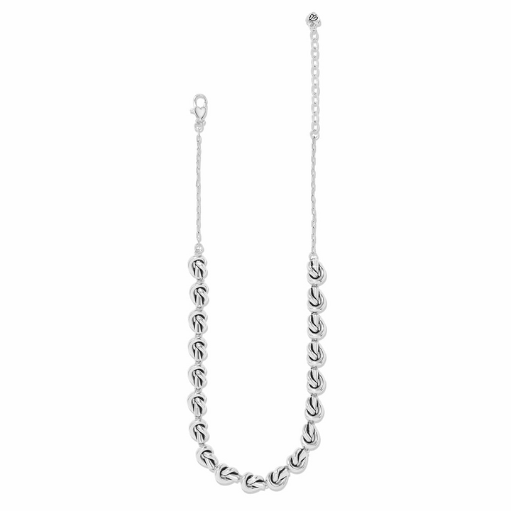Interlok Single Knot Collar Necklace - Silver