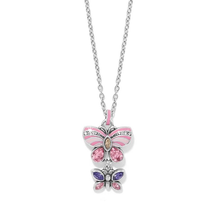 La Tulipe Butterfly Pink Duo Neckalce