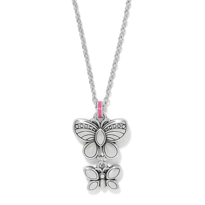La Tulipe Butterfly Pink Duo Neckalce