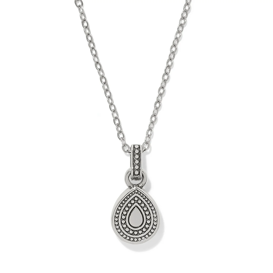 Halo Gemma Petite Teardrop Necklace - Silver/Blue