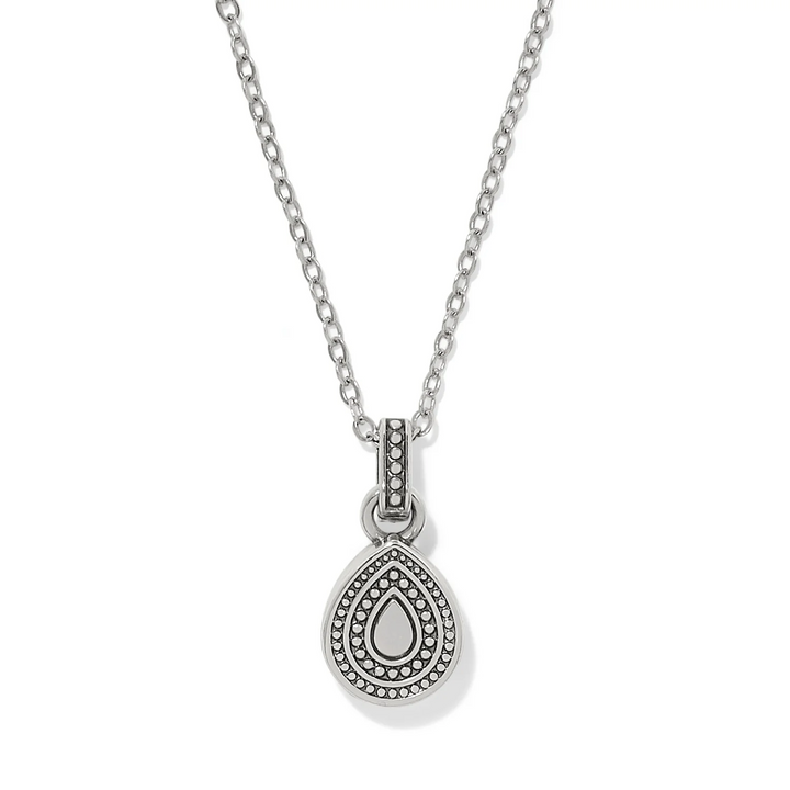 Halo Gemma Petite Teardrop Necklace - Silver/Blue