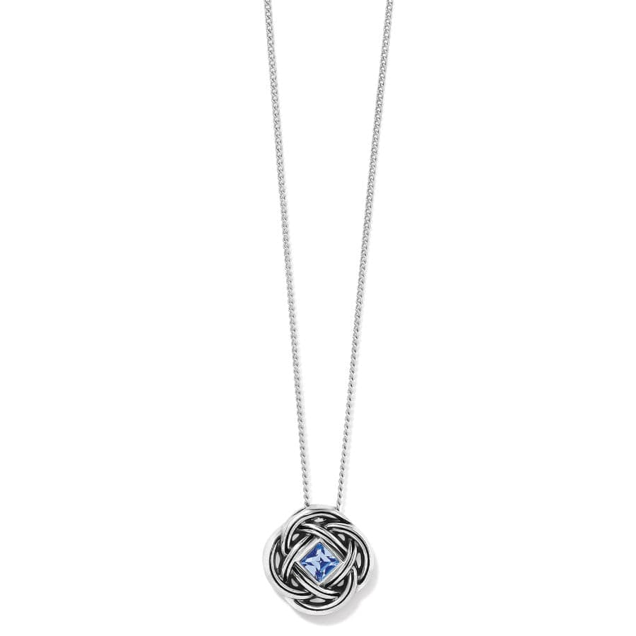 Interlok Shine Necklace - Silver/Light Sapphire