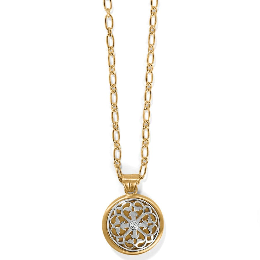 Ferrara Two Tone Luce Large Pendant Necklace