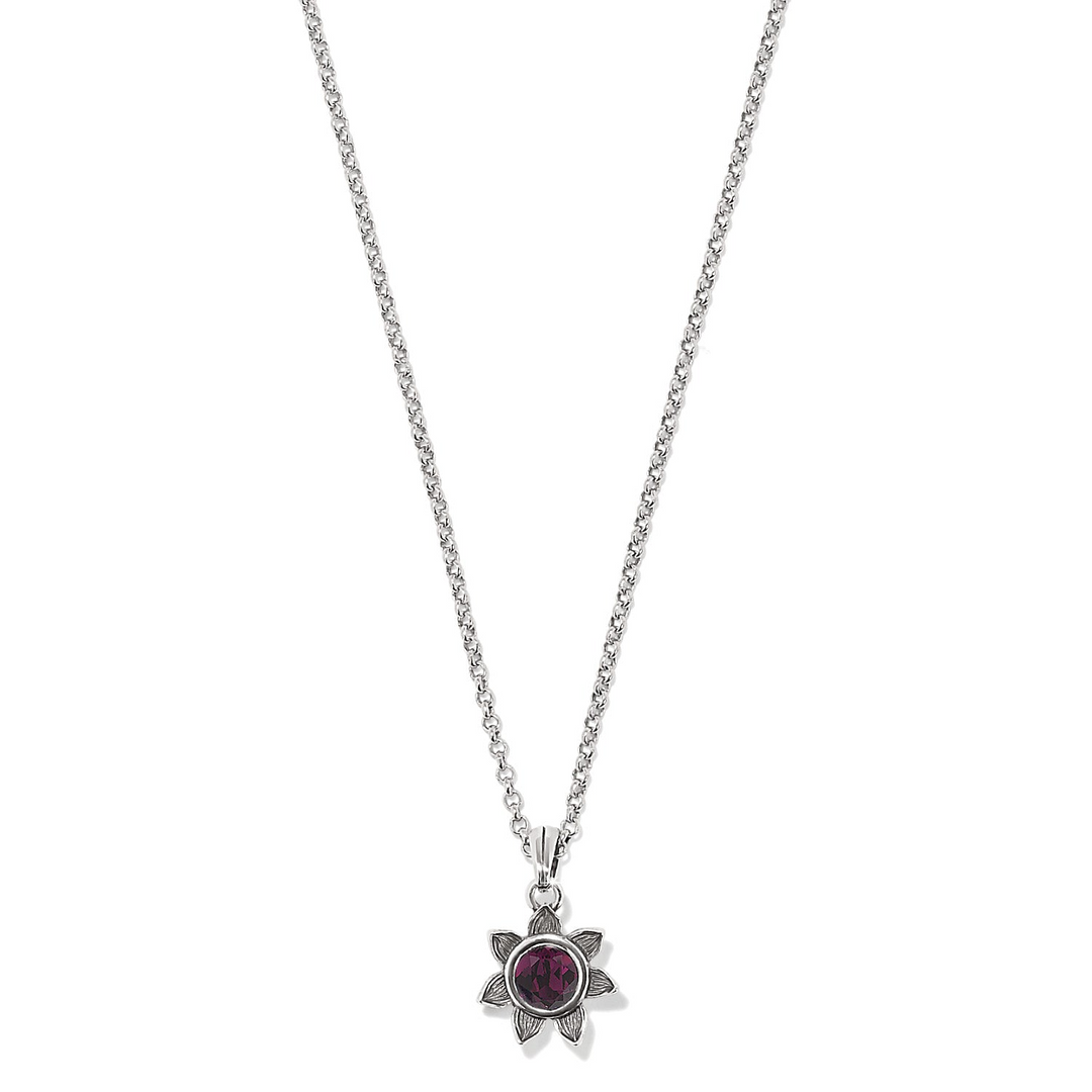 Everbloom Sunflower Necklace - February/Amethyst