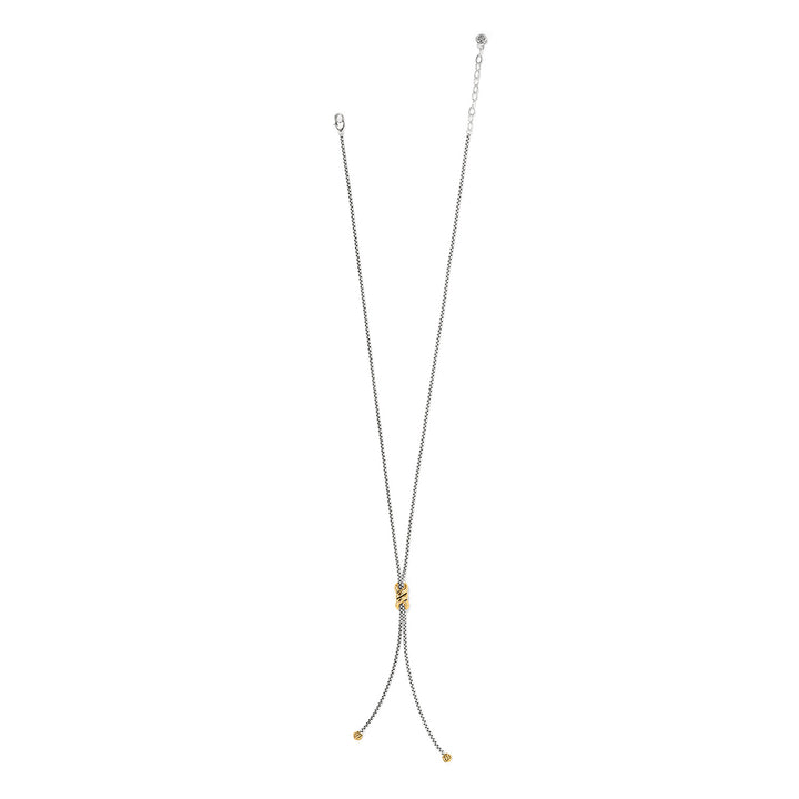 Interlok Twist Two Tone Lariat Necklace