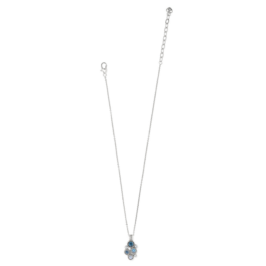 Constella Cluster Necklace - Silver/Blues