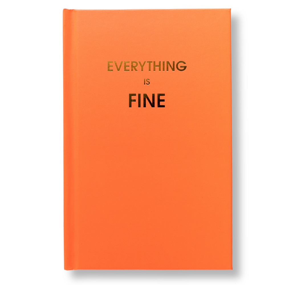 Everything is Fine - Neon Red Hardcover Journal
