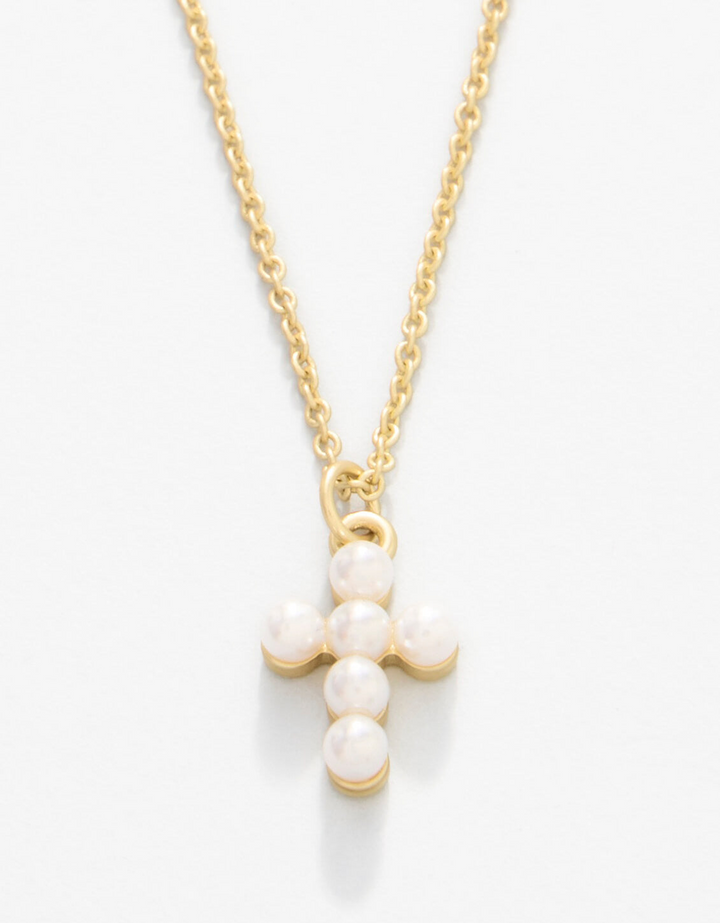 Sea La Vie - 18" Faith/Pearl Cross