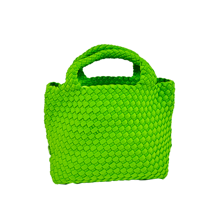 Lucy Small Woven Neoprene Tote - Lime