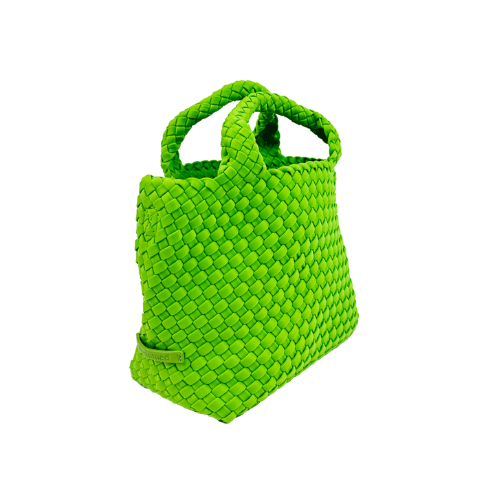 Lucy Small Woven Neoprene Tote - Lime