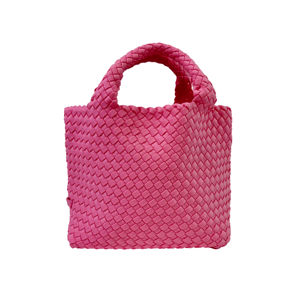 Lucy Small Woven Neoprene Tote - Pink