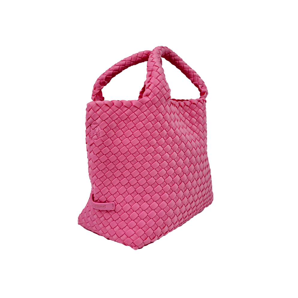 Lucy Small Woven Neoprene Tote - Pink