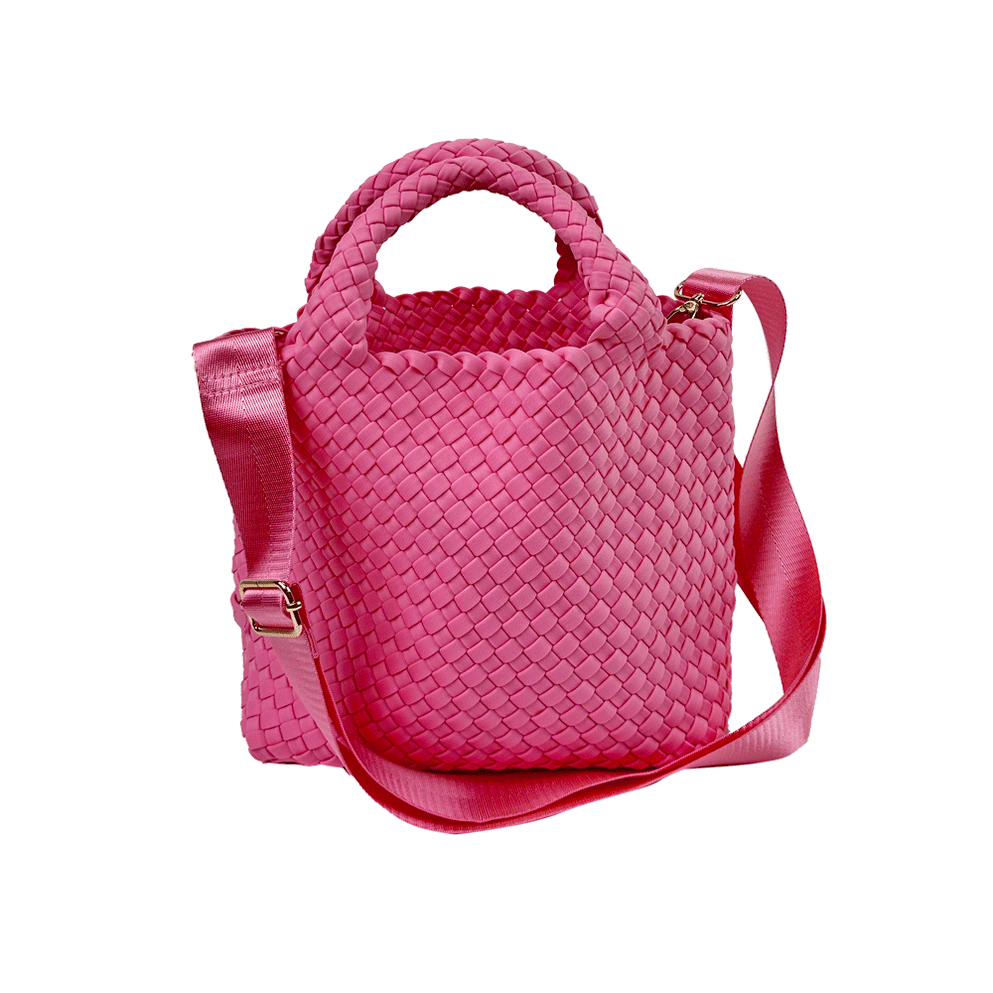 Lucy Small Woven Neoprene Tote - Pink