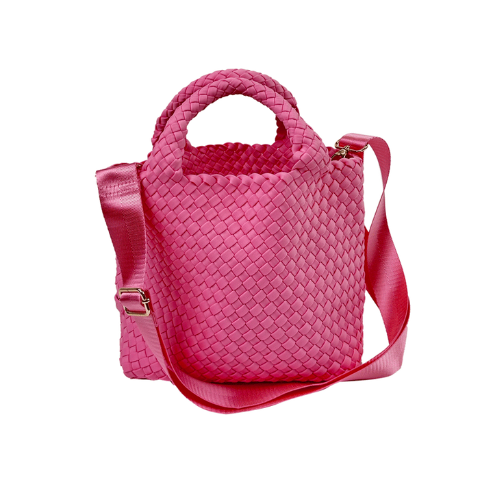 Lucy Small Woven Neoprene Tote - Pink