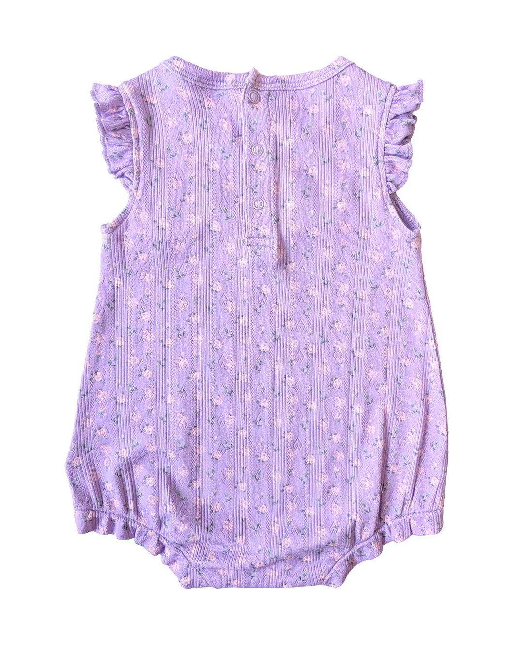 Lila Pointelle Bubble Romper