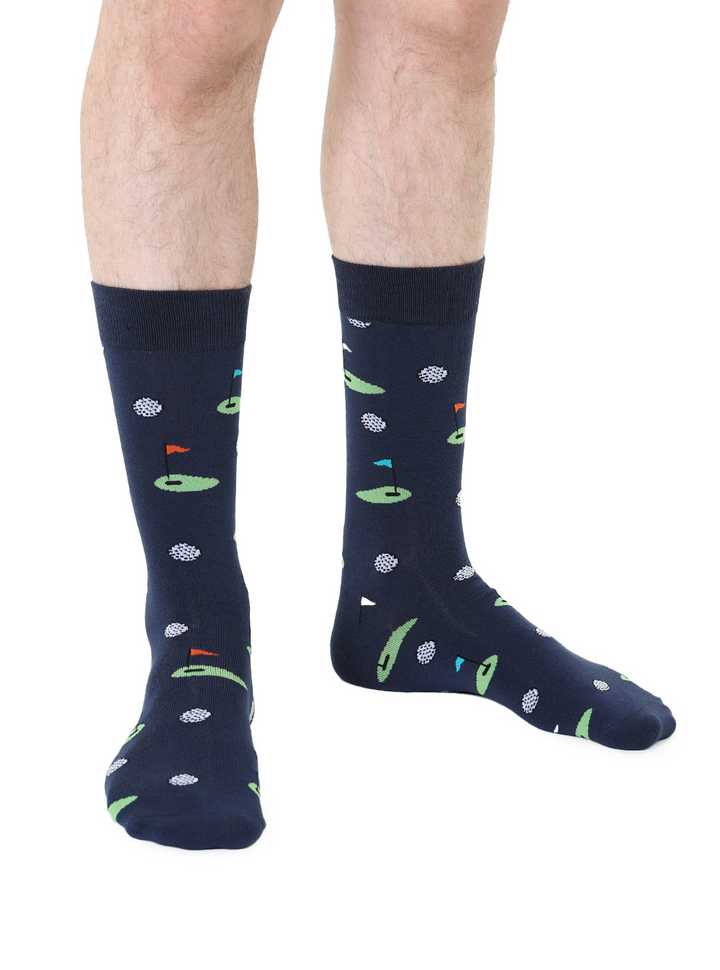 Golfing Mens Bamboo Crew Socks