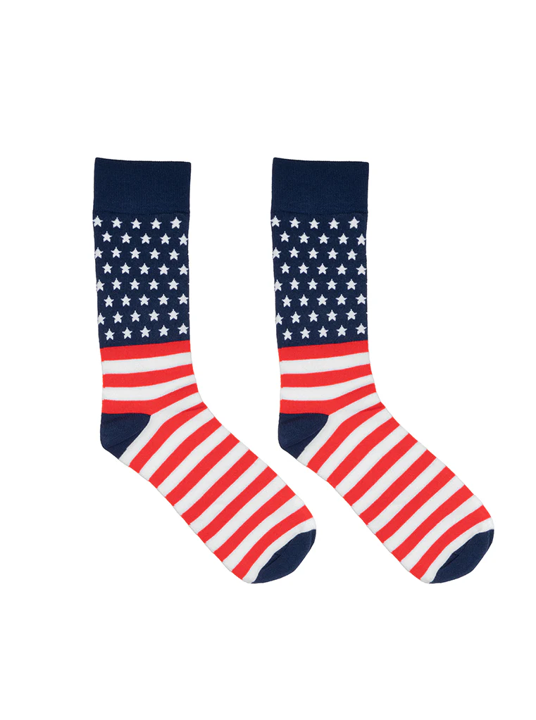 Flag Mens Bamboo Crew Socks