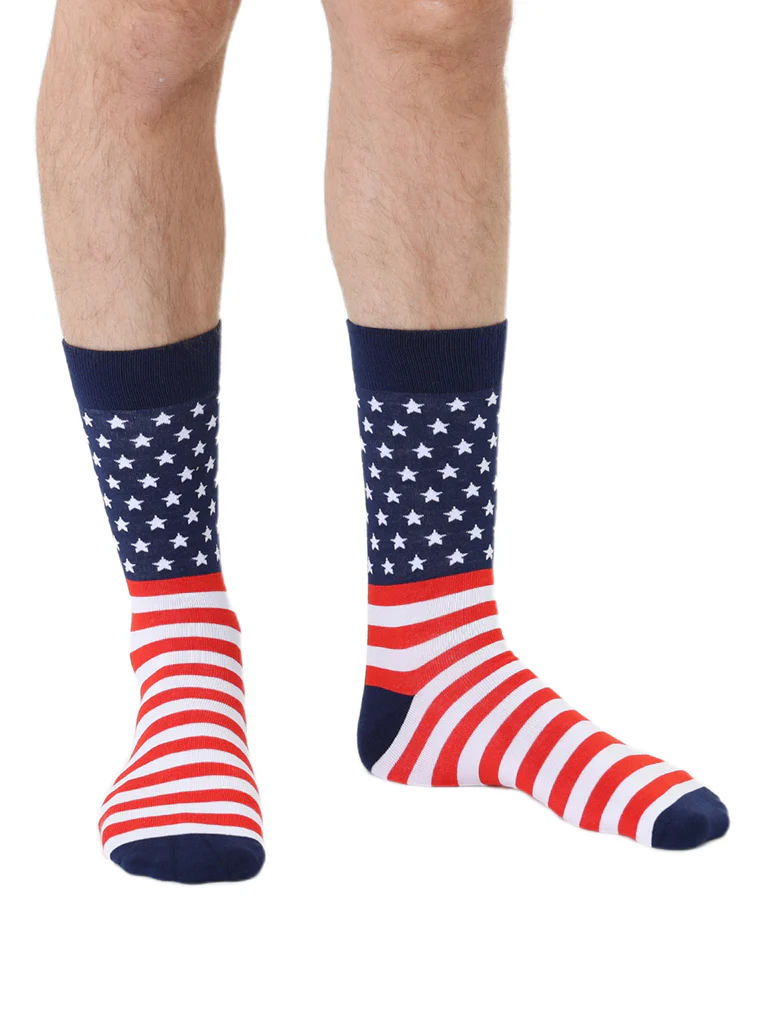 Flag Mens Bamboo Crew Socks