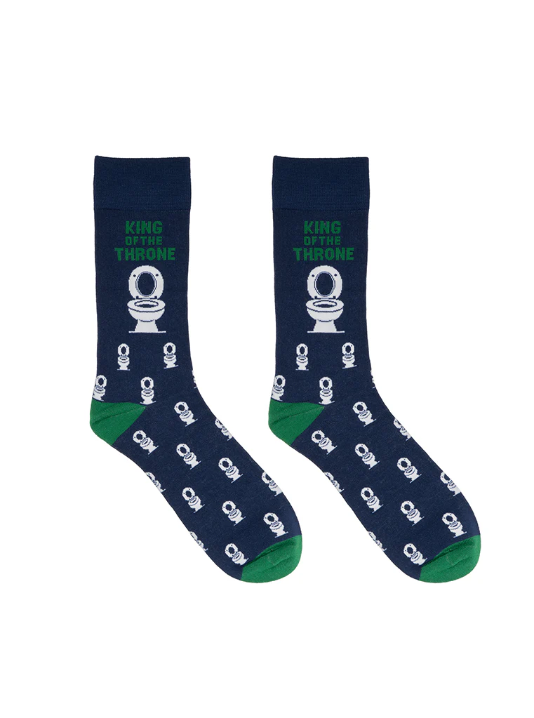 King Of The Throne Mens Bamboo Crew Socks