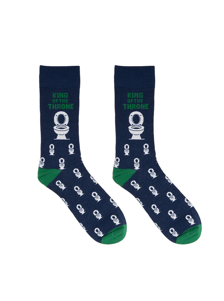 King Of The Throne Mens Bamboo Crew Socks