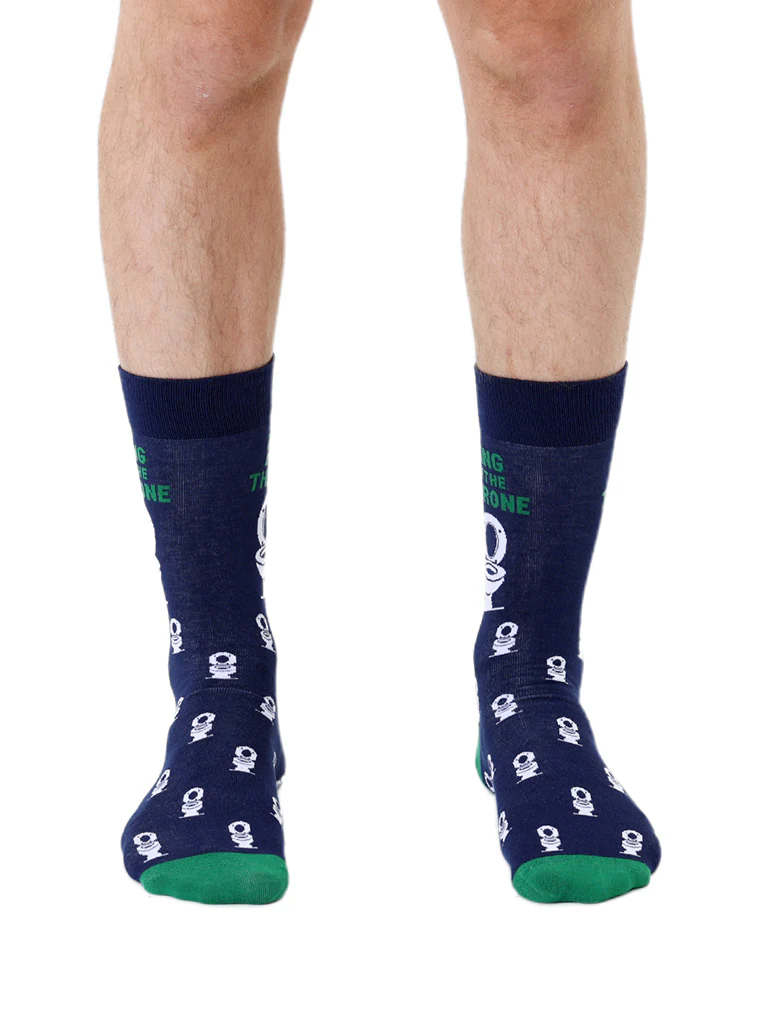 King Of The Throne Mens Bamboo Crew Socks