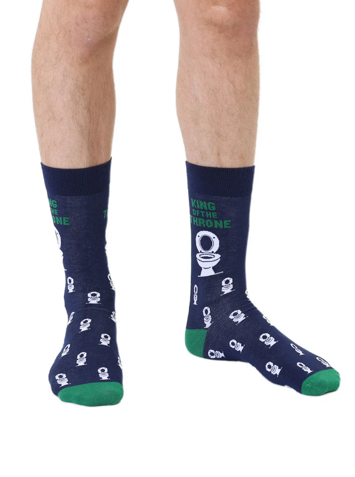 King Of The Throne Mens Bamboo Crew Socks