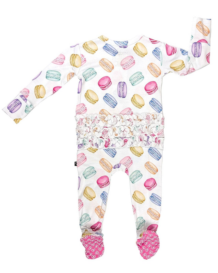 Madeleine Ruffled Zippered Footie