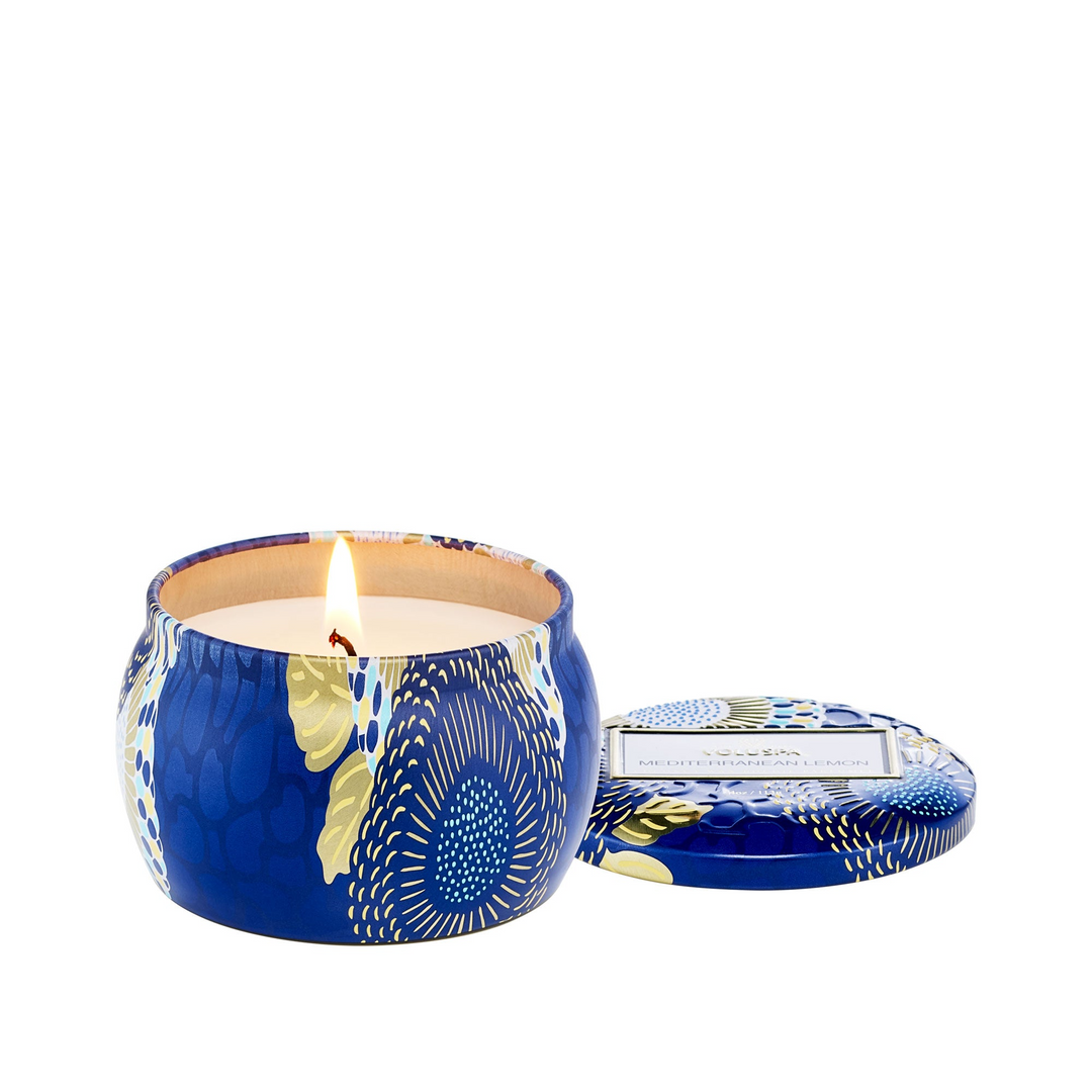 Mediterranean Lemon - 4 Oz Mini Decorative Tin Candle