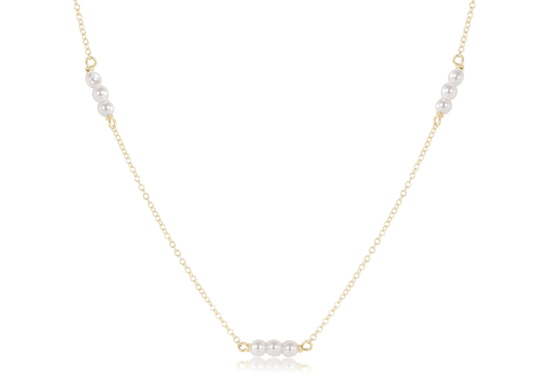 15" Choker Joy Simplicity Chain Gold - 3mm Pearl