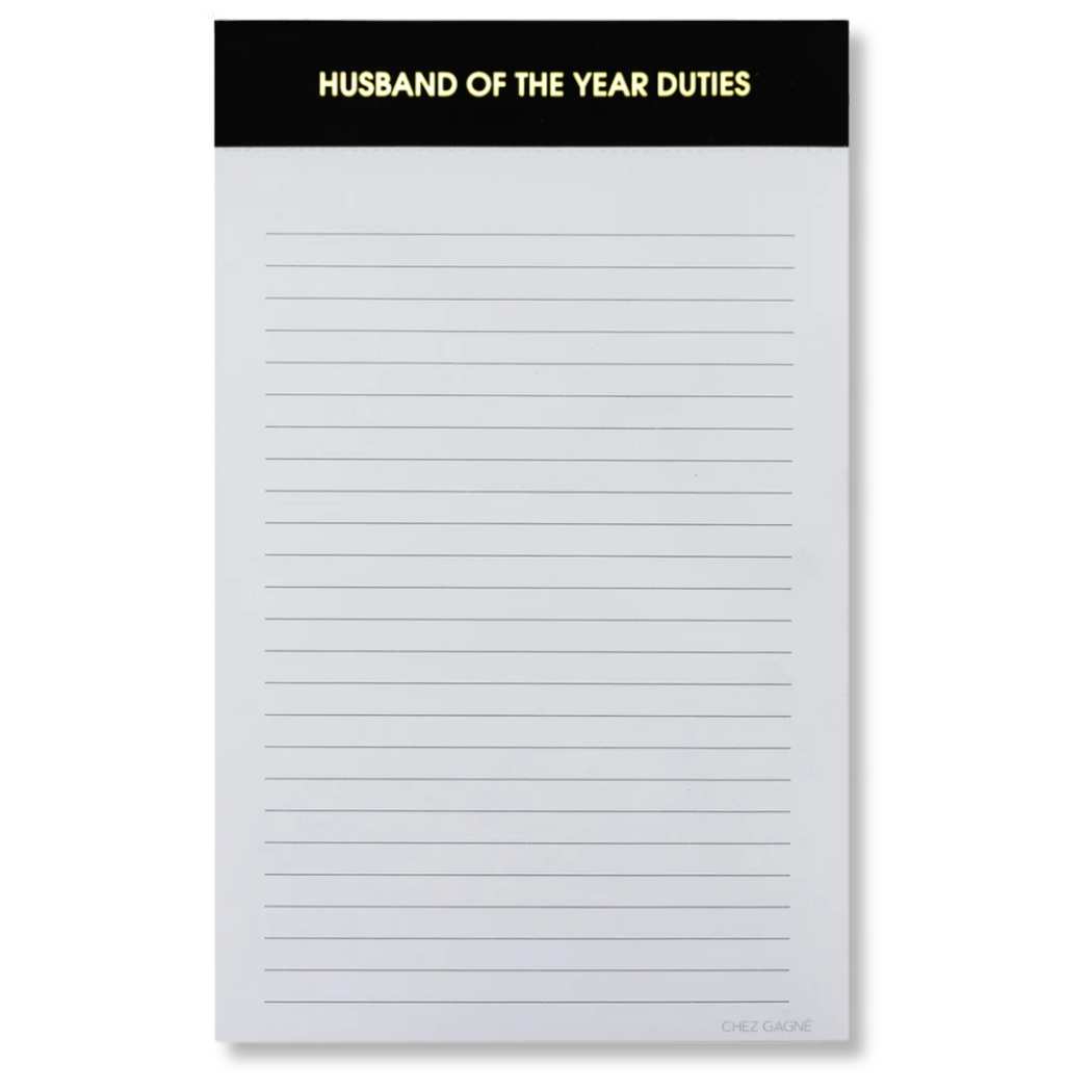 Husband Of The Year - Lined Notepad