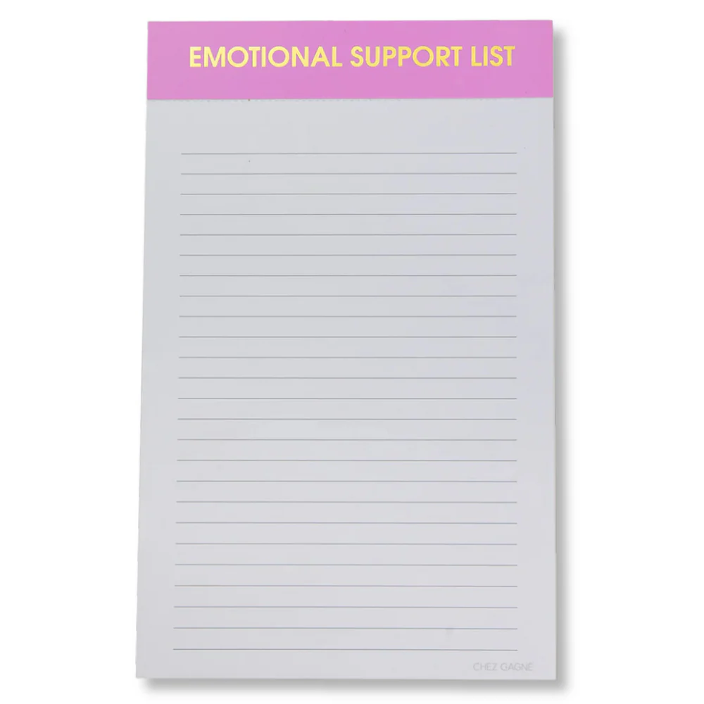 Emotional Support - Lined Notepad