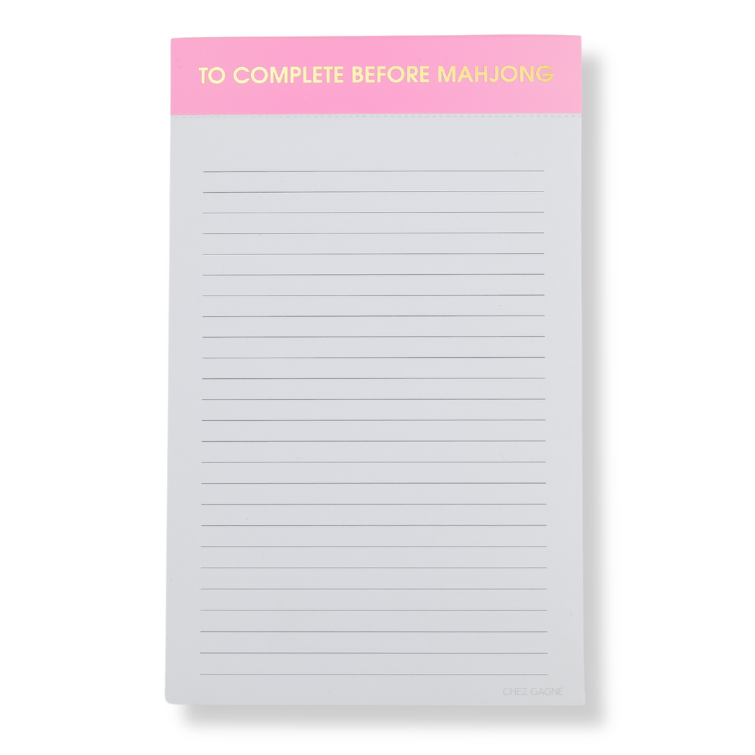To Complete Before Mahjong - Lined Notepad
