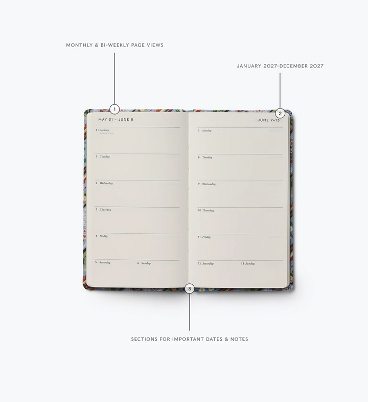 2027 Paisley 12-Month Hardcover Pocket Planner