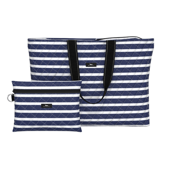 Plus 1 Quilted Foldable Travel Bag - Nantucket Navy