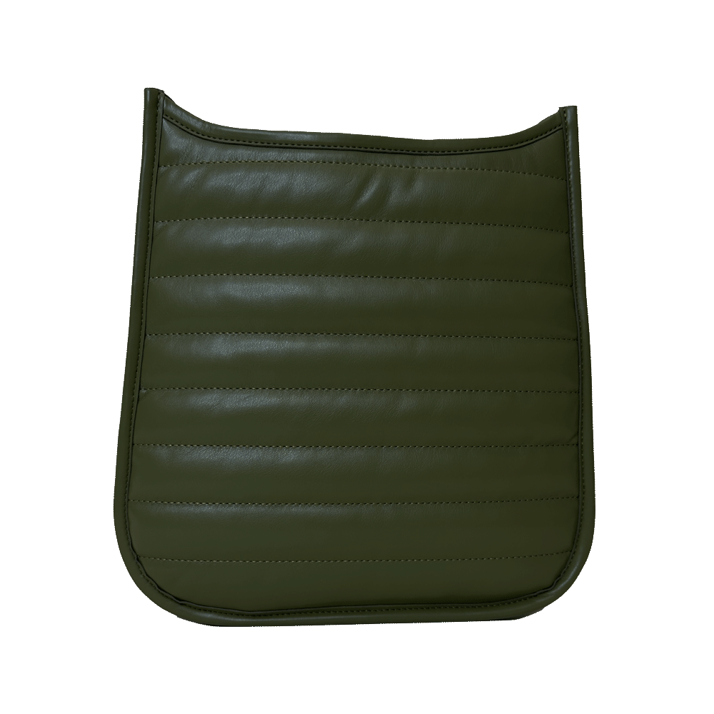 Sarah Quilted Faux Leather Messenger - Army