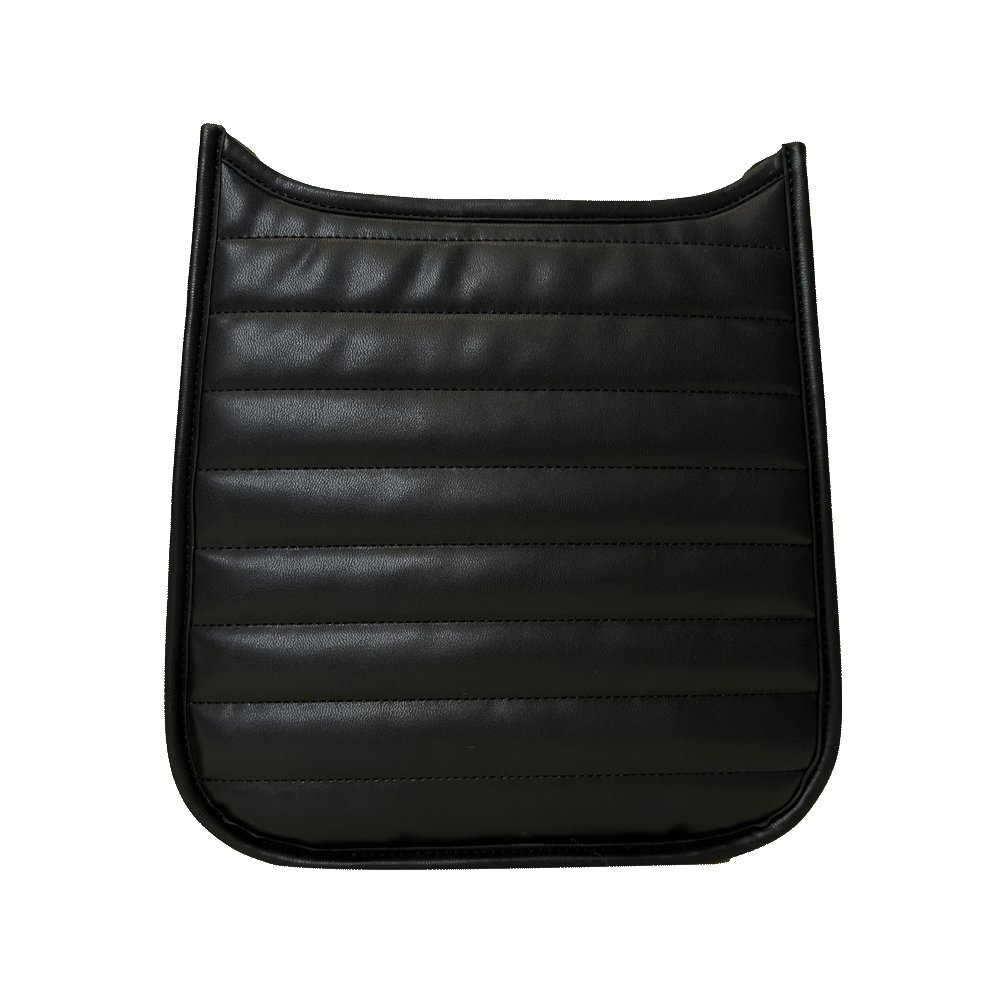 Sarah Quilted Faux Leather Messenger - Black