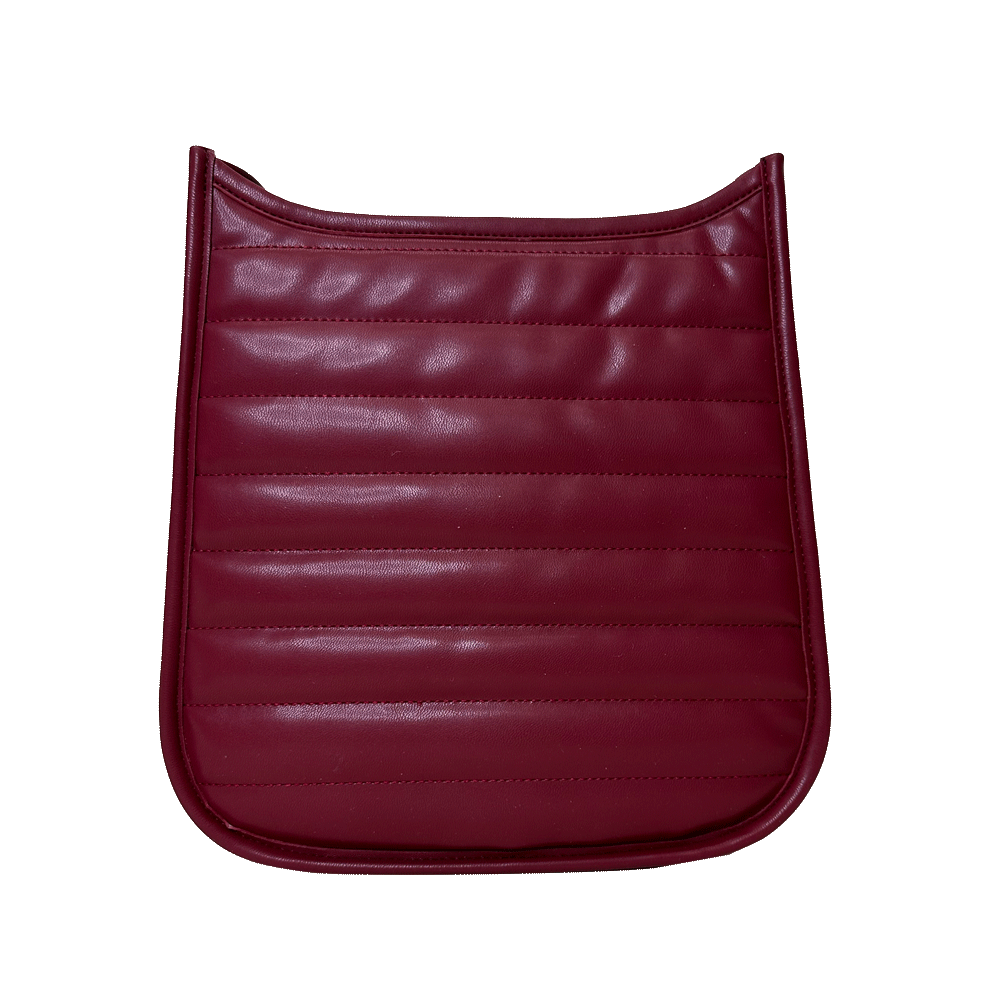 Sarah Quilted Faux Leather Messenger - Brick