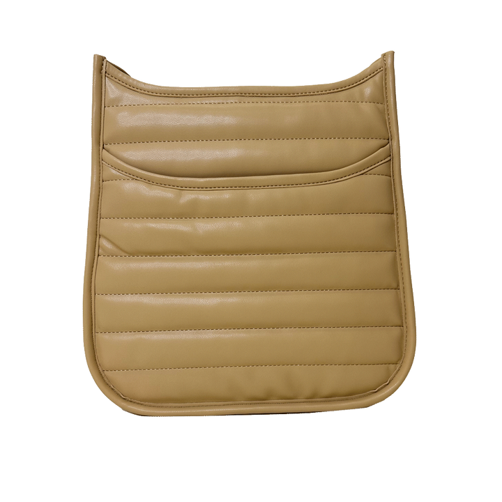 Sarah Quilted Faux Leather Messenger - Dune